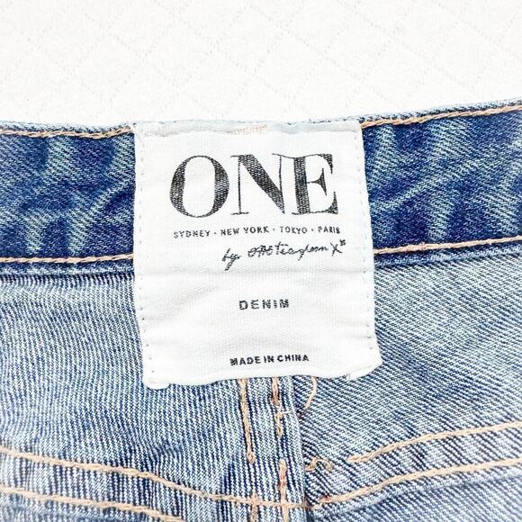 One by One Teaspon Thrashed Free Birds Low Waist Denim Jeans Size 25 - Picture 6 of 11